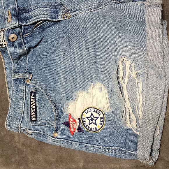 Super Dry Jean Shorts sz 32 - Picture 2 of 7